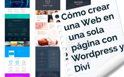 Crear sitios web de una sola página con WordPress y DIVI
