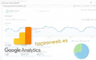 Pantalla de Visión general de Analytics, revisión a realizar mensualmente en una web