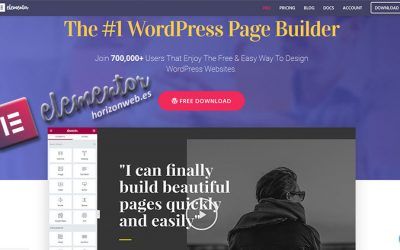 Guía Tutorial del Page builder Elementor / maquetador Visual