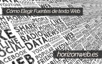Cómo elegir tipo de letra, fuente o tipografía para una página web