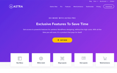 Plantilla Astra PRO, Plantilla para WordPress ideal para combinar con Elementor