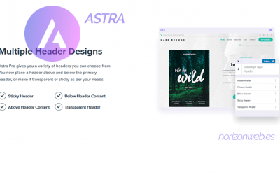 Cómo personalizar el header o cabecera y áreas de menú con la plantilla Astra Pro + VÍDEO