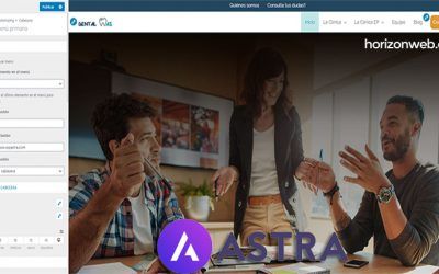 Diseño de menú de la plantilla Astra PRO y cómo añadir un botón